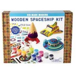 Kid Made Modern Wooden Spaceship  (d)