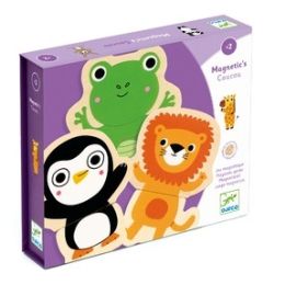 Djeco 24pc Wooden Magnetic Couco Animal Set