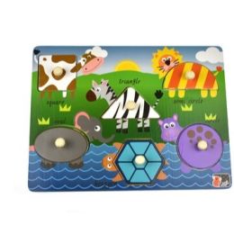 2 In 1 Animal Shape Peg Puzzle