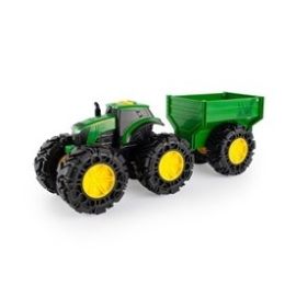 John Deere Monster Treads 20cm L&S Tractor With Wagon