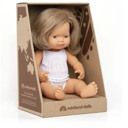 Miniland 38cm Caucasian Dark Blonde Girl