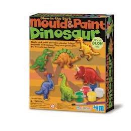 4m Mould & Paint Glow In The Dark Dinosaurs