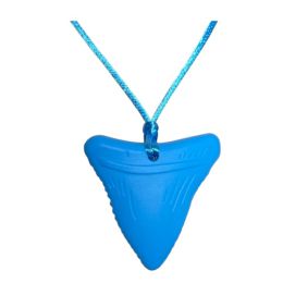 Necklace Sensory Chew – Shark Tooth Blue