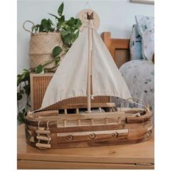 Q Toy Imaginative Play Wooden Adventure Pirate Ship