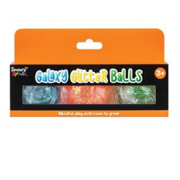 Sensory Sprouts Galaxy Glitter Balls Orange