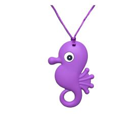 Necklace Sensory Chew – Seahorse Purple