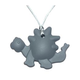 Necklace Sensory Chew – Dinosaur Grey