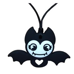 Necklace Sensory Chew – Halloween Bat Black