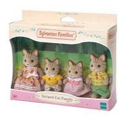 Sylvanian Striped Cat Family