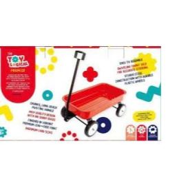 Toy Logical Red Metal Wagon Stow & Go