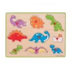 Bigjigs Lift Out Peg Puzzle Dinosaur