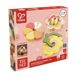 Hape Artful Flowers Rattle Trio