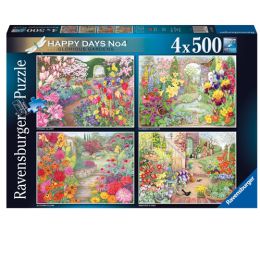 Ravensburger 4x500pc Happy Days No 4 Glorious Gardens 4x500 Piece
