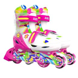 Yvolution Neon Combo Skates (Size 12-2) Pink & Yellow