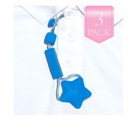 Shirt Saver – Button Hole – Star – 3 pack Light Blue