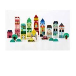 Fao Schwarz Wooden Blocks Printed 50pc