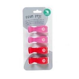 Pram Pegs 4pck Pink/red (d)