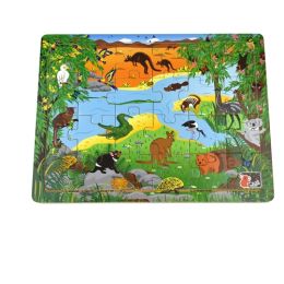 24pc Australian Animal & Names Jigsaw Puzzle