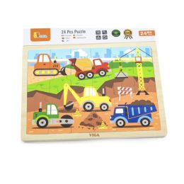 Viga 24 Pcs Puzzle Construction Vehicles