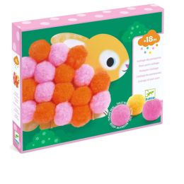 Djeco Pom-pom Collage Animals and Pom-pom Circles