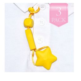 Shirt Saver – Button Hole – Star – 3 pack Yellow