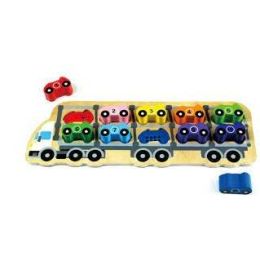 Kiddie Connect Wooden Car Puzzle With Numbers