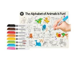 Colour in Placemat Animal Alphabet & Markers