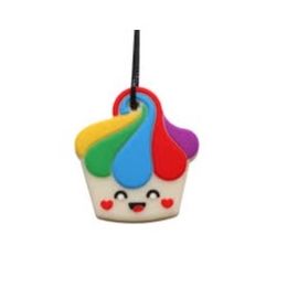 Jellystone Chewable Pendant Cupcake Rainbow
