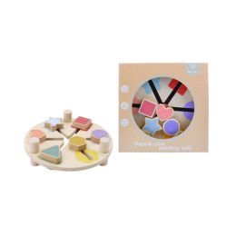 Kaper Kidz Wooden Shape & Colour Match Table