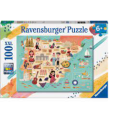 Ravensburger 100pc Map of Spain Portugal