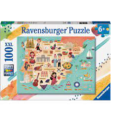 Ravensburger 100pc Map of Spain Portugal (d)