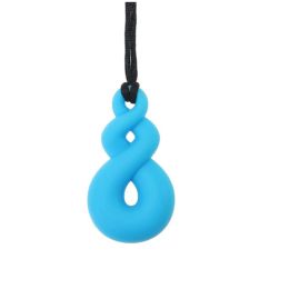 Silicone Sensory Necklace – Twist Pendant Blue