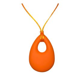 Necklace Sensory Chew - Teardrop Orange