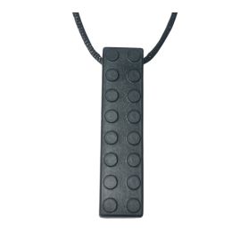 Necklace Sensory Chew – Building Block Black