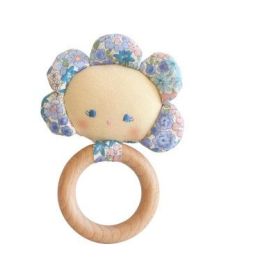 Alimrose Flower Baby Teether Sweet Liberty Blue