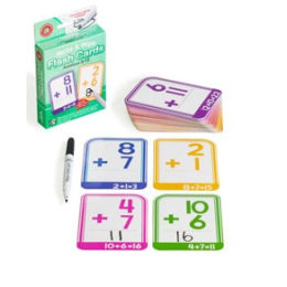 Write & Wipe Flash Cards Addition 0-12 With Marker