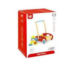 Tooky Toy Wooden Baby Walker With Blocks