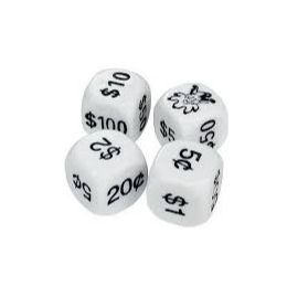 Dice Money Coins 22mm (d)