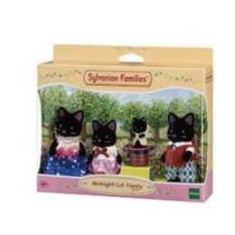 Sylvanian Midnight Cat Family