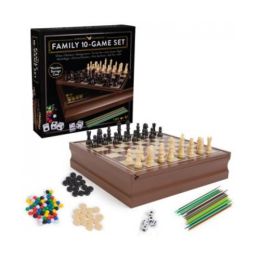 Cardinal Classics Wooden 10 Game Set in Cabinet