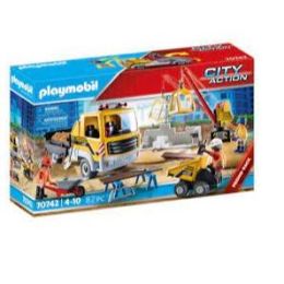 Playmobil Construction Site With Flatbed