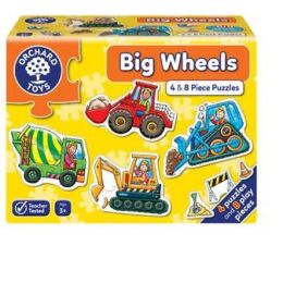 Orchard Toys Big Wheels 4&8pc Puzzles