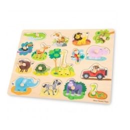 New Classic Toys Large Peg Puzzle Safari