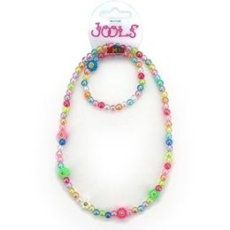 Jools Bangle & Necklace Set Flower Smiley