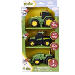 John Deere Lights & Sounds Mini Tractors 3pk