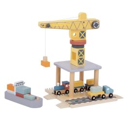 Tooky Toy Port Crane Cargo Set