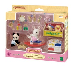 Sylvanian Baby's Toy Box Snow Rabbit & Panda Babies