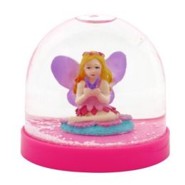 Pink Poppy Acrylic Snow Globe Fairy
