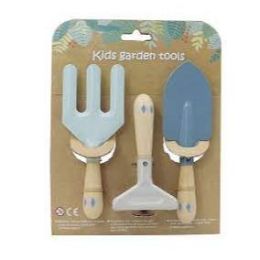 Calm & Breezy Kids Garden Tools 3Pc Set Blue