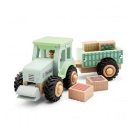 Wooden Small Tractor With Farm Crops